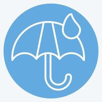 Icon Eco Umbrella. related to Ecology symbol. blue eyes style. simple design editable. simple illustration vector