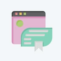 Icon Blogging. related to Post Office symbol. flat style. simple design editable. simple illustration vector