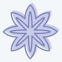 Icon Star Anise. related to Spice symbol. two tone style. simple design editable. simple illustration vector