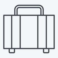 Icon Baggage. related to Leisure and Travel symbol. line style. simple design illustration. vector