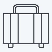 Icon Baggage. related to Leisure and Travel symbol. line style. simple design illustration. vector