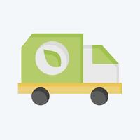 Icon Coal Delivery. related to Ecology symbol. flat style. simple design editable. simple illustration vector