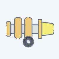 Icon Turbo Filter. related to Garage symbol. doodle style. simple design editable. simple illustration vector