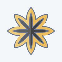 Icon Star Anise. related to Spice symbol. doodle style. simple design editable. simple illustration vector