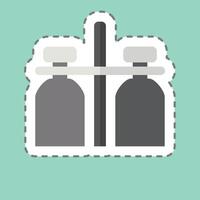 Sticker line cut Milk Jar. related to Milk and Drink symbol. simple design editable. simple illustration vector