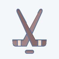 Icon Hockey. related to Hockey Sports symbol. doodle style. simple design editable vector