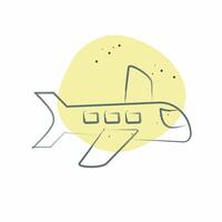 Icon Flight. related to Leisure and Travel symbol. Color Spot Style. simple design illustration. vector