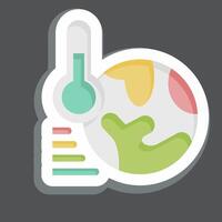 Sticker Global Warming. related to Ecology symbol. simple design editable. simple illustration vector