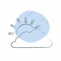 Icon Weather 2. related to Leisure and Travel symbol. Color Spot Style. simple design illustration. vector