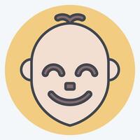Icon Baby. related to Milk and Drink symbol. color mate style. simple design editable. simple illustration vector