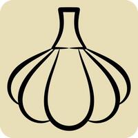 Icon Garlic. related to Spice symbol. hand drawn style. simple design editable. simple illustration vector