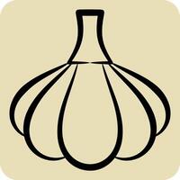 Icon Garlic. related to Spice symbol. hand drawn style. simple design editable. simple illustration vector