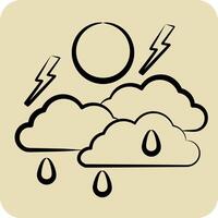Icon Weather. related to Leisure and Travel symbol. hand drawn style. simple design illustration. vector