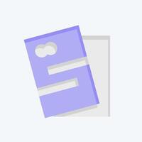 Icon Documents. related to Leisure and Travel symbol. flat style. simple design illustration. vector