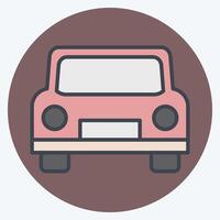 icono taxi. relacionado a ocio y viaje símbolo. color compañero estilo. sencillo diseño ilustración. vector