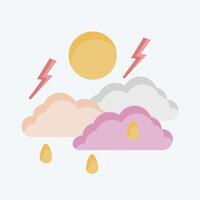 Icon Weather. related to Leisure and Travel symbol. flat style. simple design illustration. vector