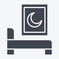 Icon Dream. related to Leisure and Travel symbol. glyph style. simple design illustration. vector