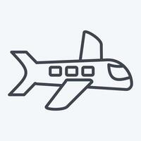 Icon Flight. related to Leisure and Travel symbol. line style. simple design illustration. vector