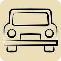 icono taxi. relacionado a ocio y viaje símbolo. mano dibujado estilo. sencillo diseño ilustración. vector