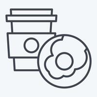 Icon Breakfast. related to Leisure and Travel symbol. line style. simple design illustration. vector
