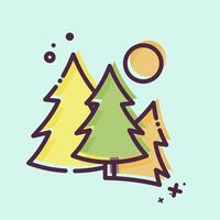 Icon Forest. related to Leisure and Travel symbol. MBE style. simple design illustration. vector
