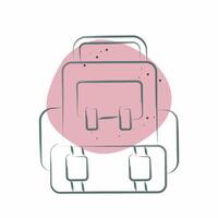 Icon Backpack. related to Leisure and Travel symbol. Color Spot Style. simple design illustration. vector