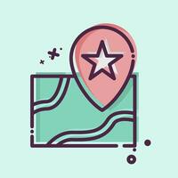 Icon Map 2. related to Leisure and Travel symbol. MBE style. simple design illustration. vector