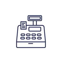 cash register machine line icon vector