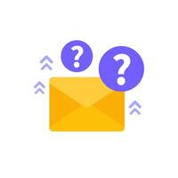 solicitud correo icono, plano vector