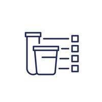 doping test line icon on white vector