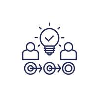 exchange of ideas and thought process line icon vector
