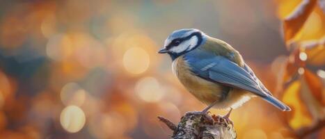 AI generated Glimpses of Nature. Macro Photography Capturing the Beauty of a Bird in Soft Pastel Tones, Enhanced by Dreamy Bokeh Background. photo