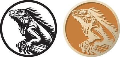 Iguana Logo Illustration. vector