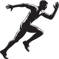 Male Runner Stretch Leg Illustration. vector