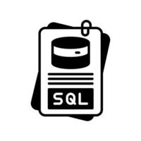 sql icono en vector. logotipo vector