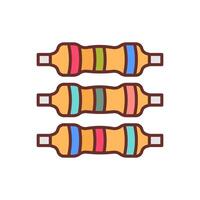 resistor icono en vector. logotipo vector