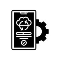 Mobile Sync  icon in vector. Logotype vector