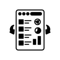 Continuous Data  icon in vector. Logotype vector