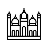 badshahi masjid icono en vector. logotipo vector