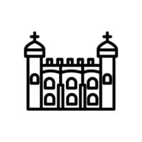 torre de Londres icono en vector. logotipo vector