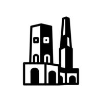 Two Towers  icon in vector. Logotype vector