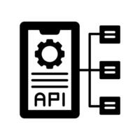 api icono en vector. logotipo vector