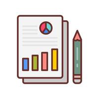 Analysis Report  icon in vector. Logotype vector