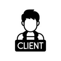 cliente icono en vector. logotipo vector