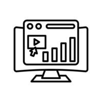 Click Stream Analysis  icon in vector. Logotype vector