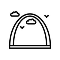 Gateway Arch  icon in vector. Logotype vector