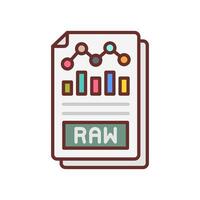 Raw Data  icon in vector. Logotype vector