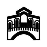 rialto puente icono en vector. logotipo vector