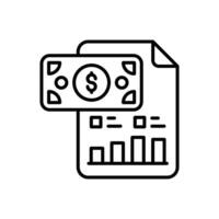 Financial Report  icon in vector. Logotype vector