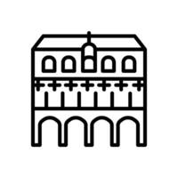 Doge's Palace  icon in vector. Logotype vector